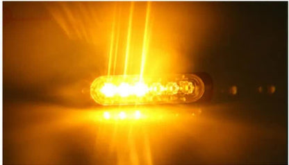 6 LED Аварийна Лампа За Пътна Помощ, Жълта Блиц Светлина, Мигаща!