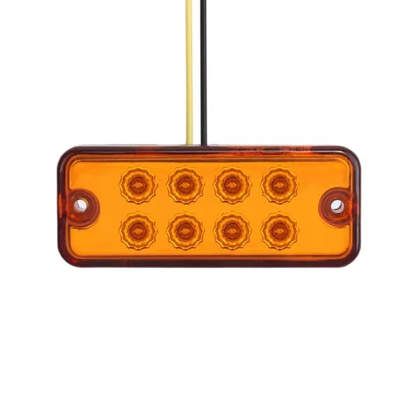 8 LED Оранжеви - Диодни Лед Габарити / Светлини / Токоси - 99mm x 40mm - 24V