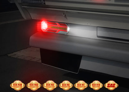 Комплект LED ЛЕД Диодни Стопове, Динамичен Мигач, 7 Функции, 12/24V