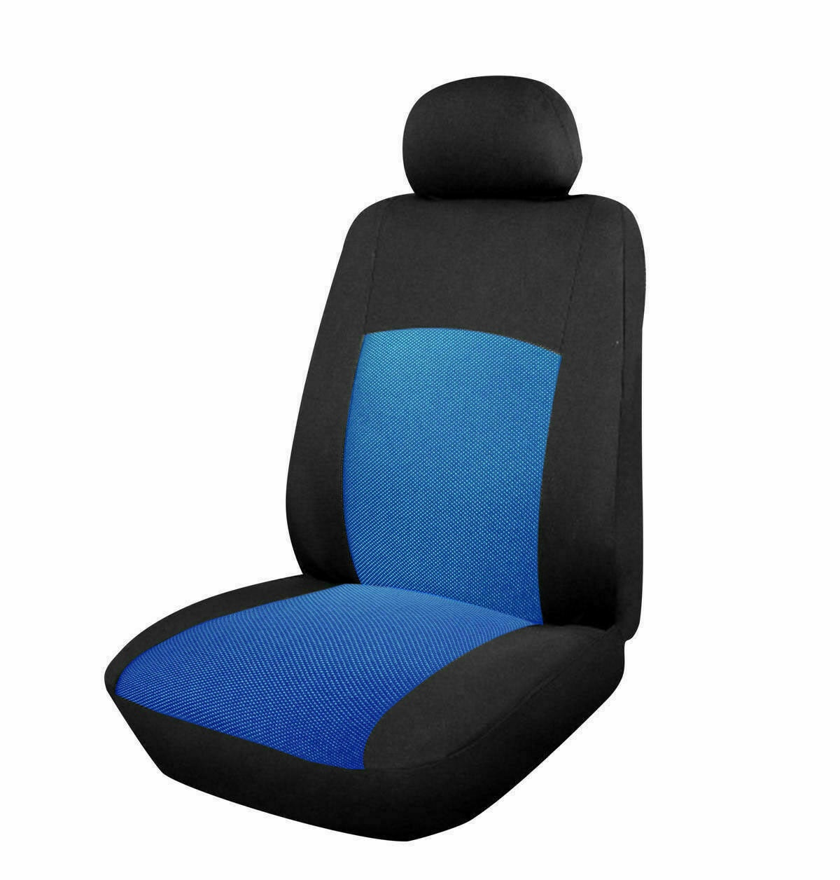 Пълен комплект авто тапицерия калъфи за седалки за Dacia Logan I 2004-2012, Dacia Logan II 2012+ синьо-черно