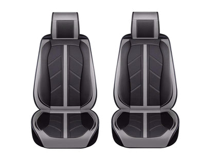 1 + 1 Комплект от 2 броя Универсална Авто Тапицерия Еко Кожа Лукс Sport Сиво-Черно