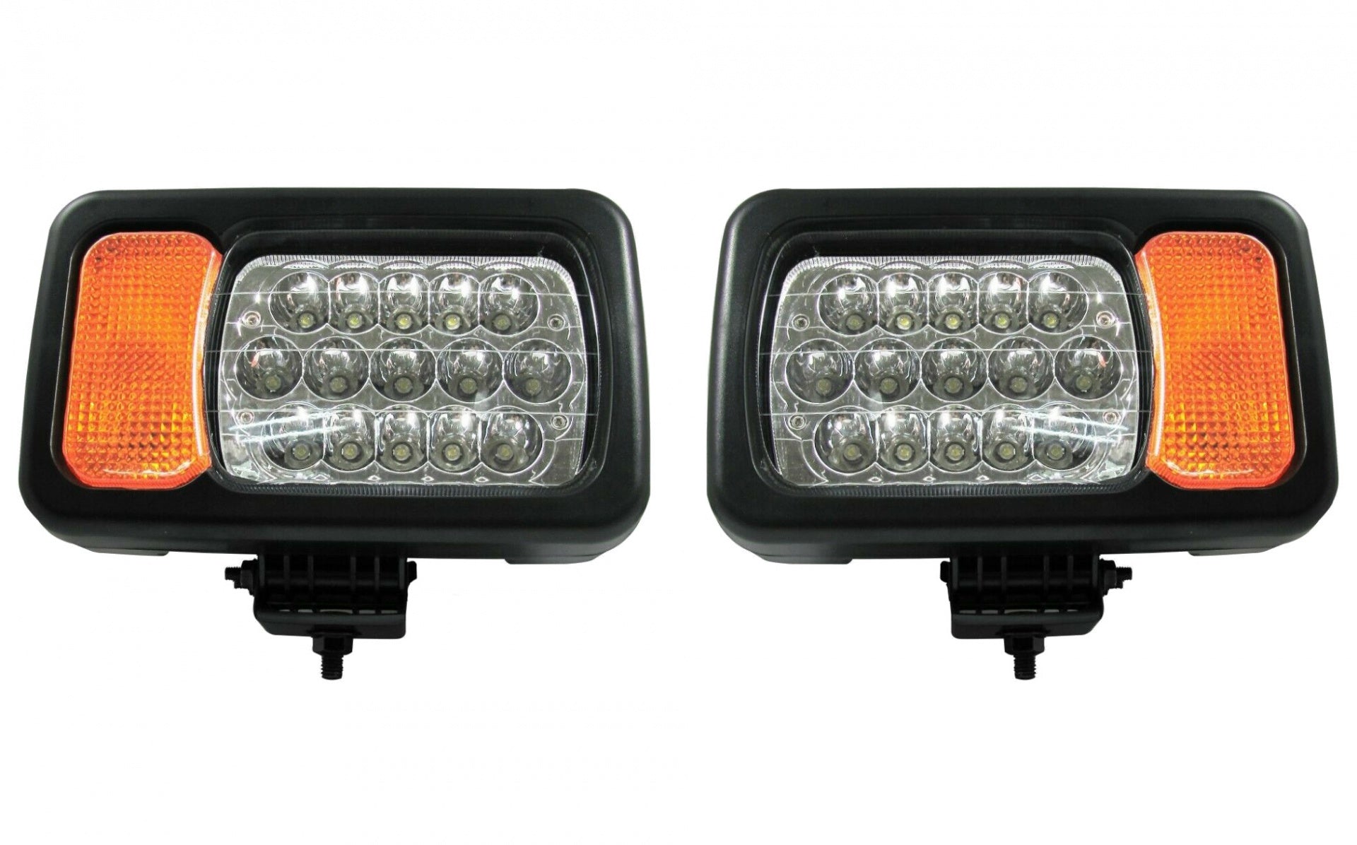 Комплект LED фарове - къси / дълги светлини, мигач, рефлектор - подходящ за трактор, комбайн, багер и др - 16 диода