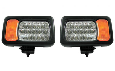 Комплект LED фарове - къси / дълги светлини, мигач, рефлектор - подходящ за трактор, комбайн, багер и др - 16 диода