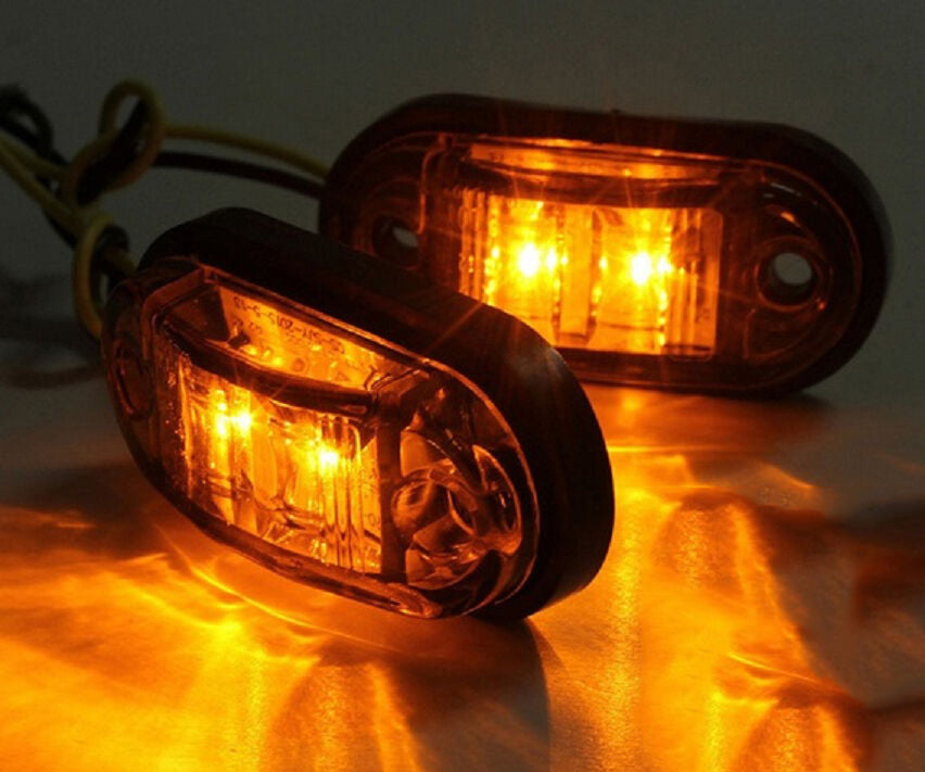 1 Брой 12V Оранжев Led Лед Диоден Маркер Габарит Токос - За Бусове Камиони Ремаркета