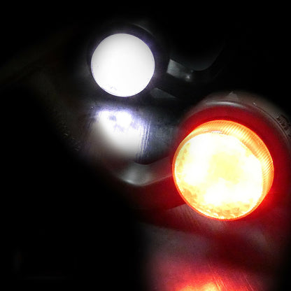 2 Броя LED Диодни Странични Рогчета Маркери Габарити Светлини За Камион Тир Ремарке Платформа 12V 24V - бяло-червено