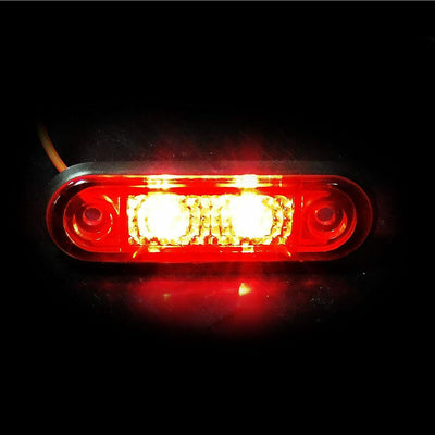 ЧЕРВЕН LED Заден Маркер Токос Габарит за Бус Платформа Камион Ремарке Автобус - 75 мм х 22мм - 12V