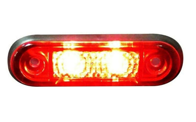 ЧЕРВЕН LED Заден Маркер Токос Габарит за Бус Платформа Камион Ремарке Автобус - 75 мм х 22мм - 12V
