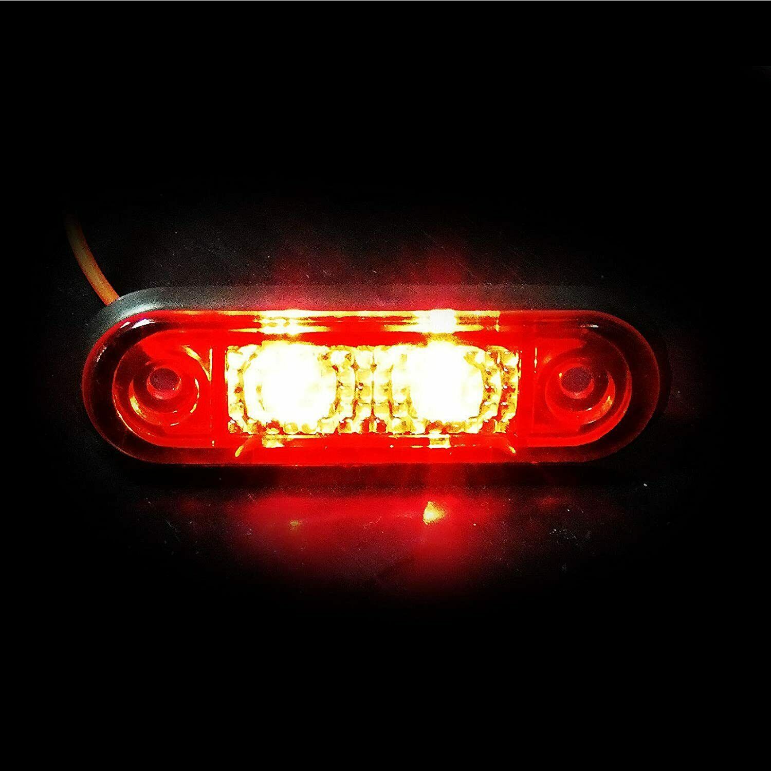 ЧЕРВЕН LED Заден Маркер Токос Габарит за Бус Платформа Камион Ремарке Автобус - 75 мм х 22мм - 24V