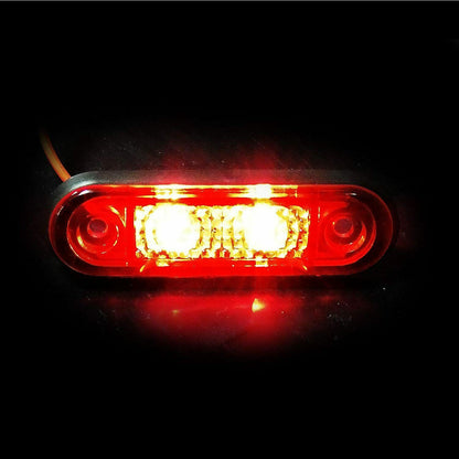 ЧЕРВЕН LED Заден Маркер Токос Габарит за Бус Платформа Камион Ремарке Автобус - 75 мм х 22мм - 24V