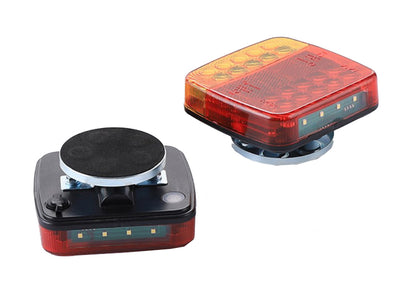 Безжични Wireless С Магнит 12V 24V Лед Led Диодни Стопове за Ремарке Каравана Платформа 5 Функции