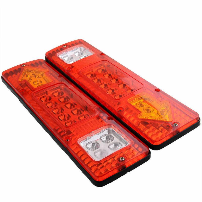 Комплект LED стопове, стоп светлина с мигач, задна светлина, 12v за камион бус ТИР, ремарке, каравана 29 x 8 cm