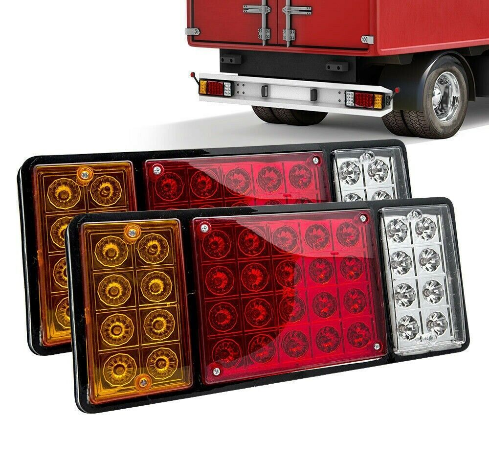 Комплект LED ЛЕД Диодни Стопове, Стоп, Задни светлини с 4 Функции, 12V, 31,5 cm x 13,5 cm Подходящ за ремаркета, каравани, селскостопански превозни средства и др