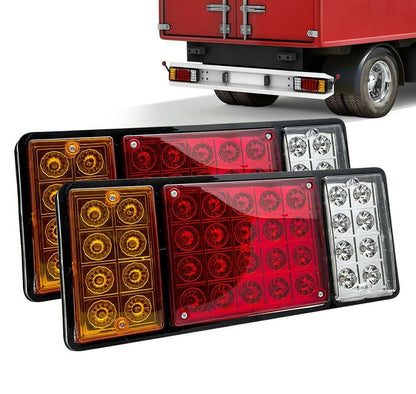 Комплект LED ЛЕД Диодни Стопове, Стоп, Задни светлини с 4 Функции, 12V, 31,5 cm x 13,5 cm Подходящ за ремаркета, каравани, селскостопански превозни средства и др