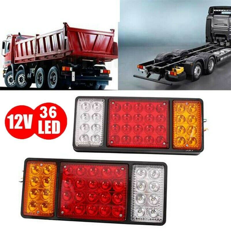 Комплект LED ЛЕД Диодни Стопове, Стоп, Задни светлини с 4 Функции, 12V, 31,5 cm x 13,5 cm Подходящ за ремаркета, каравани, селскостопански превозни средства и др