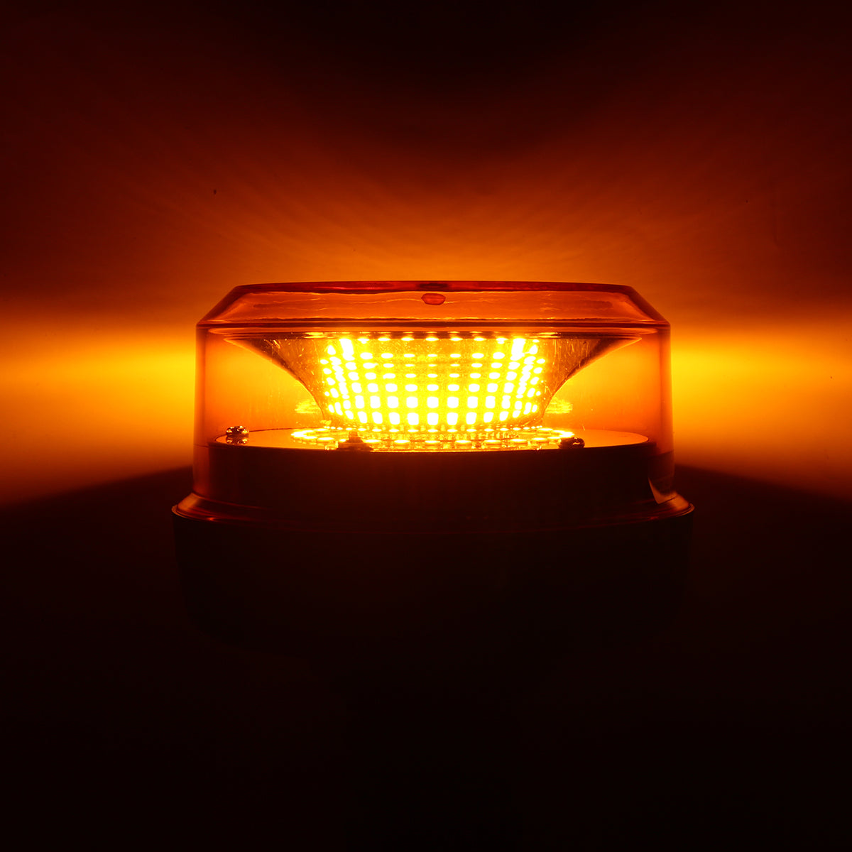 LED Лед Диодна Аварийна Сигнална Лампа Маяк Буркан 12/24V , Блиц, Slim, E-Mark, 12 SMD