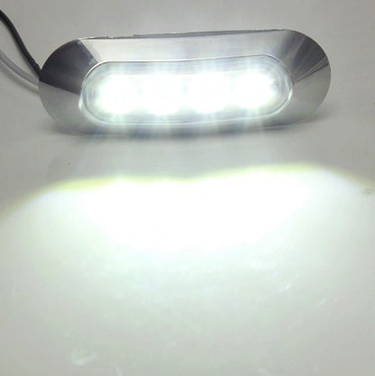 4 LED Светодиоден Габарит, Маркер, 5 цвята, Хромирана рамка, 12-24V, За Автомобил, Бус, Камион, Ремарке и др.