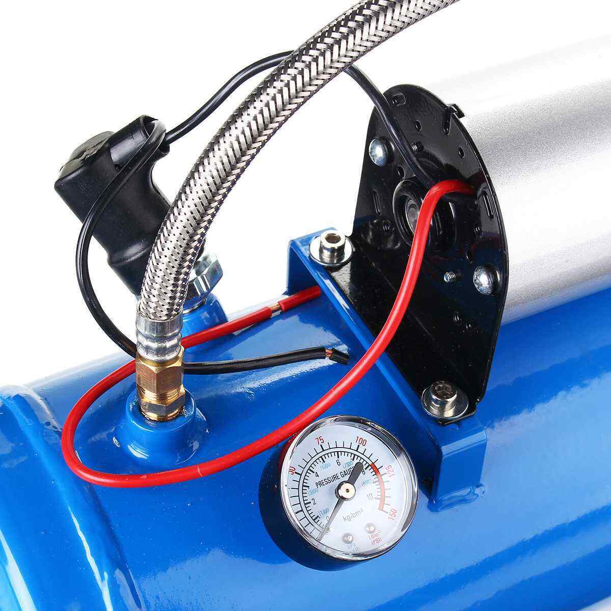 Компресор За Въздух Под Налягане, 12V, 150psi, 8 Бара, 6 литра, За Тромби, Помпене, Боядисване и др.