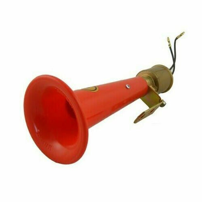 22см Тромба Клаксон Сирена Eдинична Kръгла Turkish Wolf Whistle  Уолф Хорн Иранска Фит Фит 12V-24V, За Кола, Камион, Бус , Автобус, TIR, Тежкотоварни машини и Др. 130db