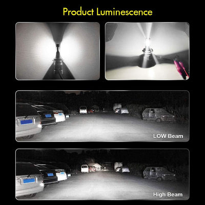 Комплект Умалени Мини Лед Led Диодни Крушки М3 H4 Х4 12V 24V 50W 5000lm за Трактори Мотоциклети Мотори Автомобили
