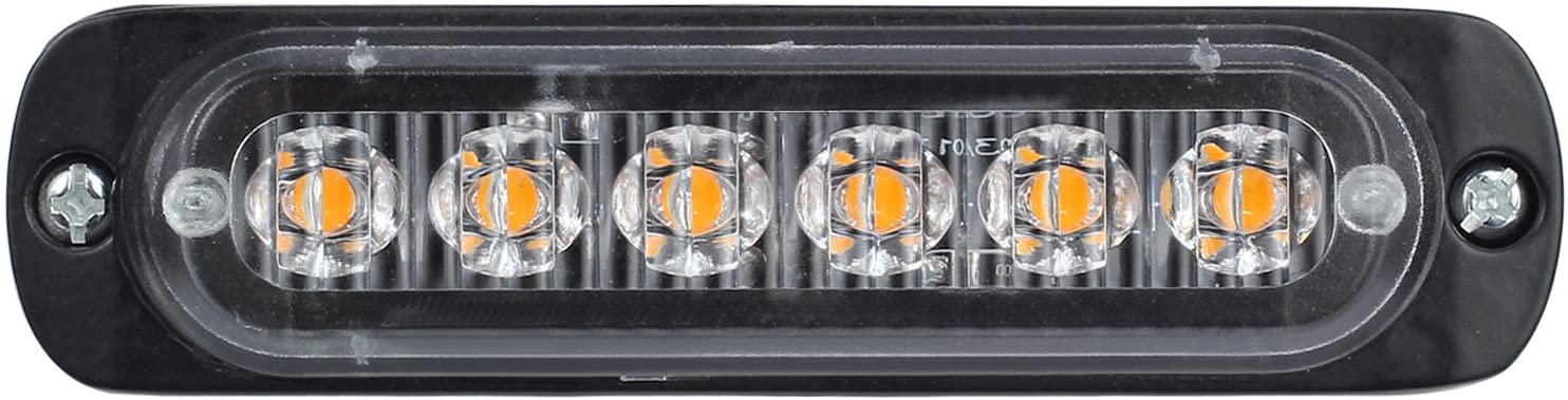 6 Led Аварийна Лампа, Жълта Блиц Светлина, Мигаща, 4 Броя с Контролер, 8 Режима На Работа, 12V