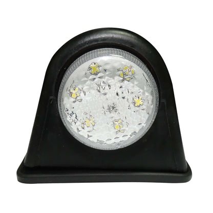 2 броя - 24V LED Гумени Диодени Странични Маркери Рогчета Светлини За Камион Ремарке Платформа Бяло Червено