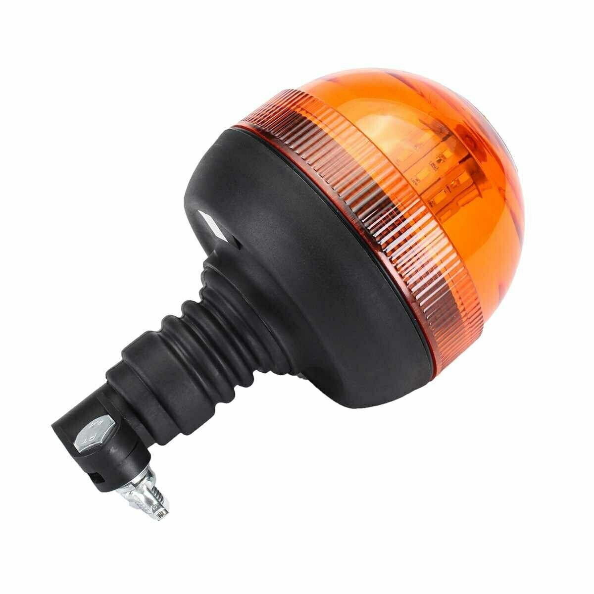 LED ЛЕД Аварийна, Сигнална Лампа, 40 Диода, 3 Режима На Светлина, Маяк, Буркан, Оранжева, Жълта, 12V - 24V, Е-Mark E9