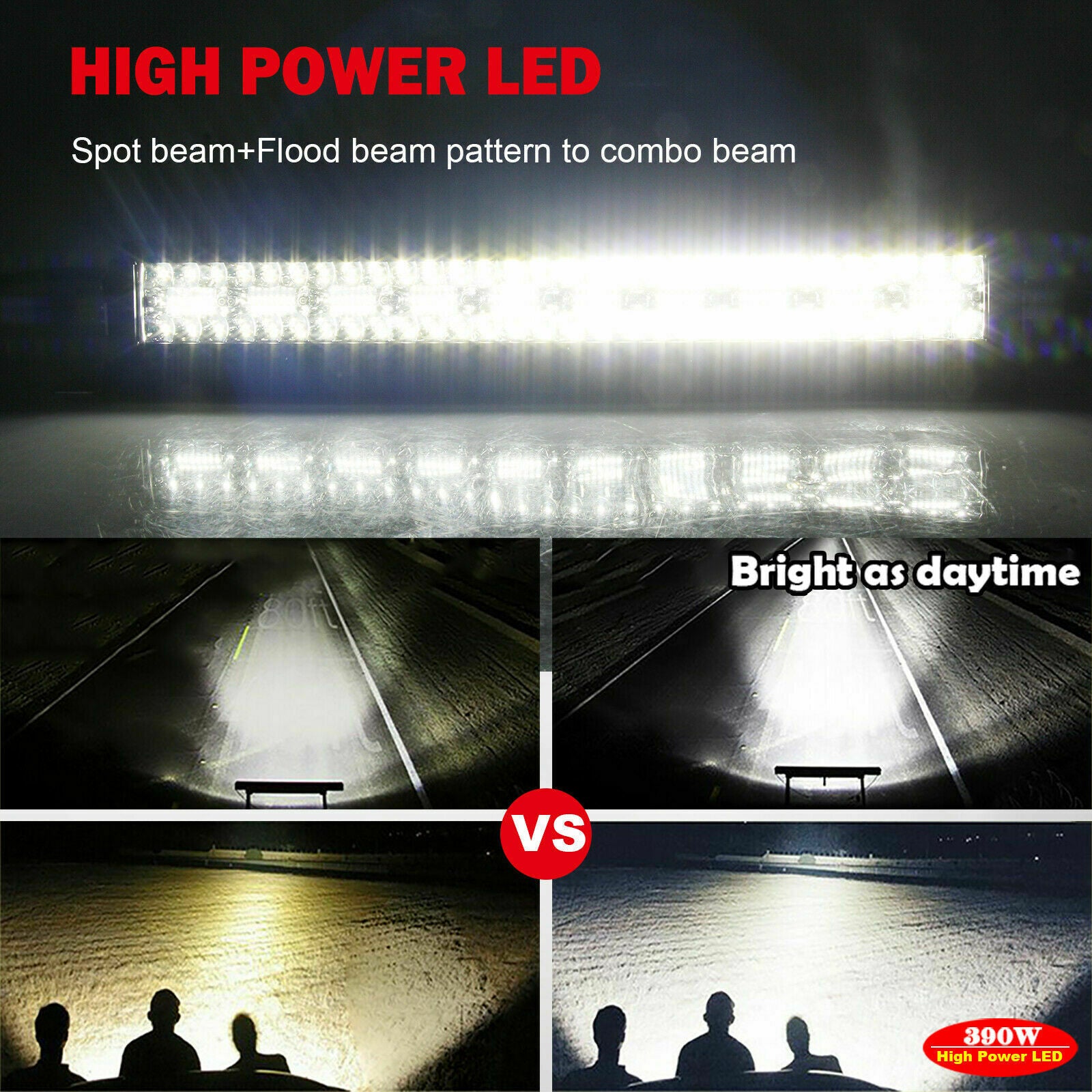 Извит 127cм 936W 9D Led Bar Лед Диоден Бар Прожектор Дневна Светлина 48000lm