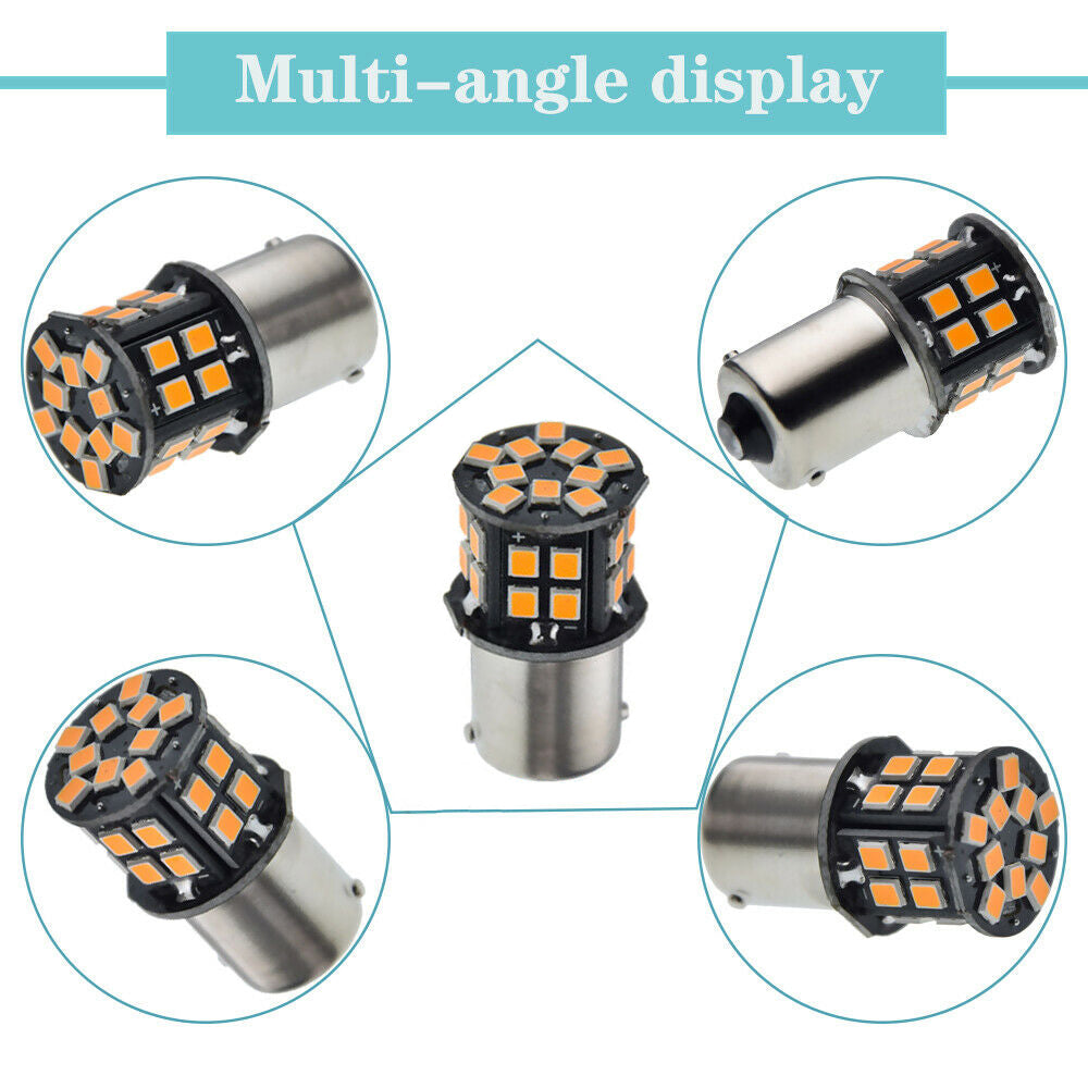 LED Лед Крушки, 30 SMD, BA15S 1156 (P21W), BAU15S 1156 (PY21W), 12V - 24V, Бяла, Оранжева, Червена, Синя Светлина Canbus