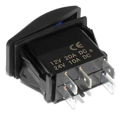 Копче, Бутон, За Вграждане, за LED Лед Бар, Халоген, Светлини, 12V - 24V, Надпис  ROOF LED LIGHT BAR , Синя Светлина