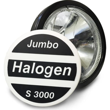 Комплект 2 Броя Халоген, Фар, Ø 225мм, 12V 24V, Крушка H1 + 6 LED ЛЕД Диода, E-Mark, За Камион, Трактор, Багер, Земеделски Машини и др.