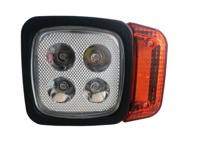 Комплект LED Фарове с Мигач, Подходящ за Трактор, Комбайн, Багер, Снегорин и др - 4 диода (12W, 1000 lm за всяка светлина)