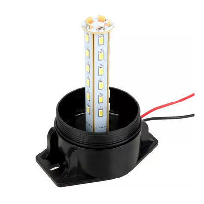 LED Лед Сигнална Аварийна Лампа Маяк Буркан 130mm x 74mm, 12V - 24V, 30 SMD Диода За Трактор, Електрокар, Мотокар, Селскостопански Машини и др.