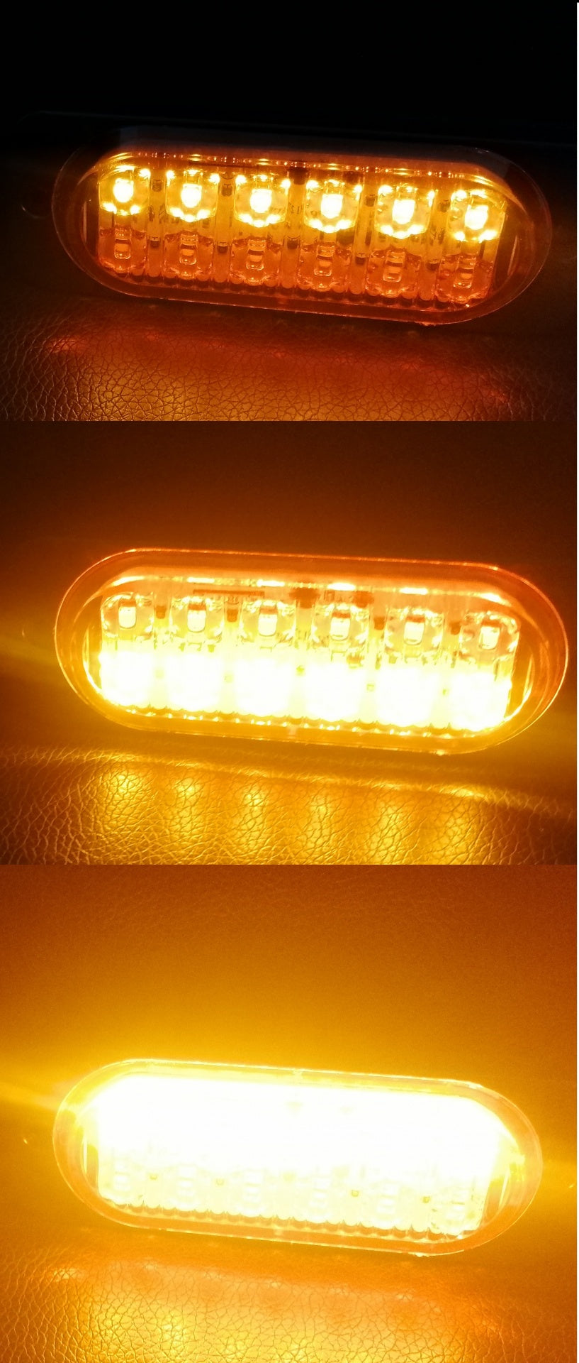 12 LED ЛЕД Аварийна Лампа За Пътна Помощ, Жълта Блиц Светлина, Мигаща!