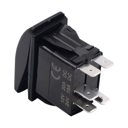 Копче, Бутон, За Вграждане, за LED Лед Бар, Халоген, Задни Светлини, 12V - 24V, Надпис  REAR LIGHTS , Синя Светлина