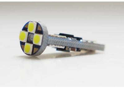 Комплект от 2 броя T10 Led крушки, 12 SMD светодиода, W5W, Canbus, 12V - 24V , бяла светлина 6000K