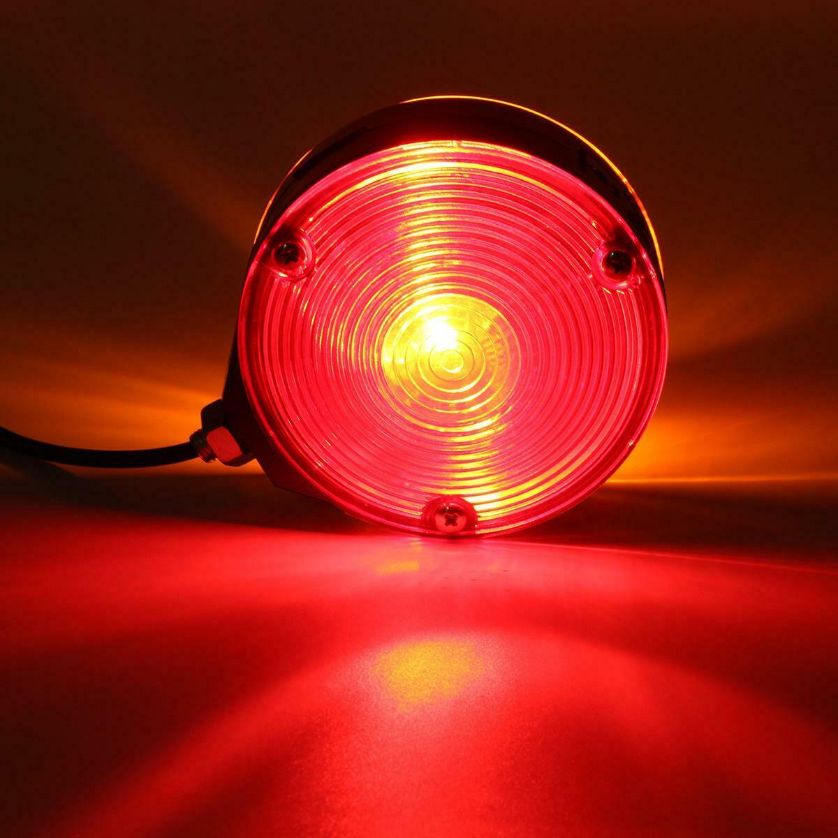 Комплект от 2 броя ЛЕД LED 24V габарит за огледало ОБЕЦИ за камион Scania Сканиа Volvo Волво MAN Ман DAF Даф Mercedes Мерцедес в оранжево-червено