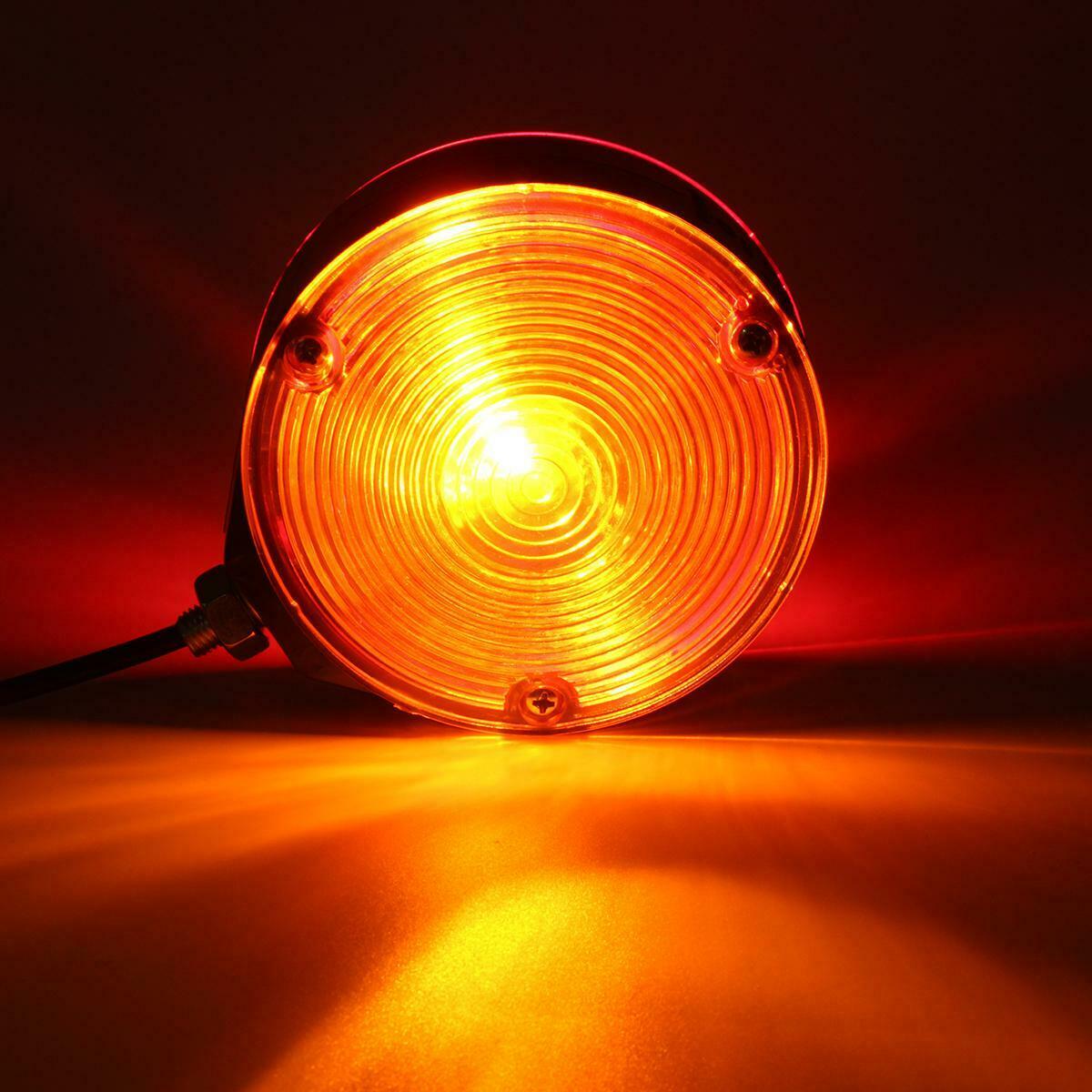Комплект от 2 броя ЛЕД LED 24V габарит за огледало ОБЕЦИ за камион Scania Сканиа Volvo Волво MAN Ман DAF Даф Mercedes Мерцедес в оранжево-червено