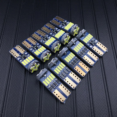 Комплект от 2 броя T10 Led крушки 15 SMD светодиода W5W 12V бяла светлина в блистер