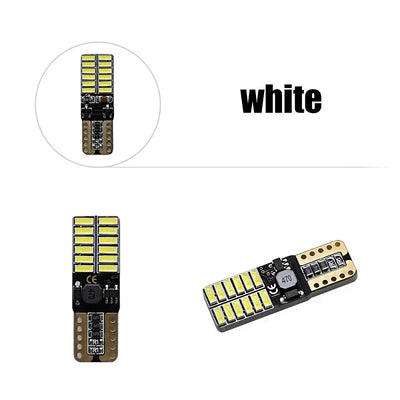 Комплект от 2 броя T10 Led крушки W5W 24SMD 12V-24V бяла светлина в блистер
