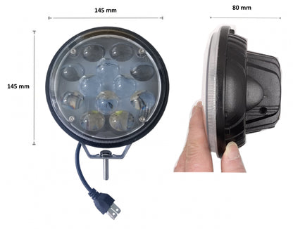 14.5 см ЛЕД LED 5D 36W Универсален прожектор фар лампа халоген с къси / дълги светлини за мотоциклет автомобил офроуд бус ван камион трактор комбайн багер къси/дълги 12V-24V 5,7 инча