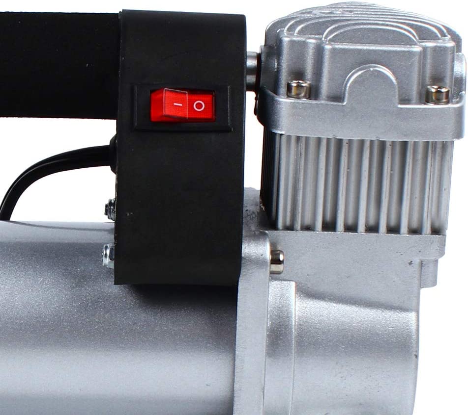 Супер мощен двубутален компресор за помпане на гуми 150l 12V 45Amp подходящ за бусове джипове 4x4 ATV автомобил