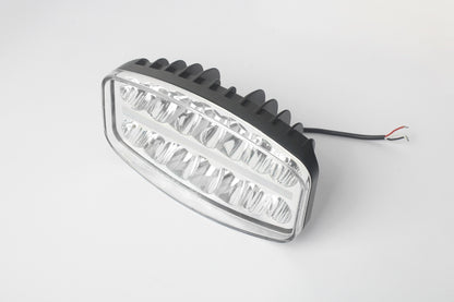 80W LED Лед Фар Халоген С Три Функции Неон ефект Бяло-Жълто/Оранжево Neon 24,5см x 13,9см 4100lm 12V - 24V E-Mark Подходящ За DAF MAN Scania Volvo Iveco и др.