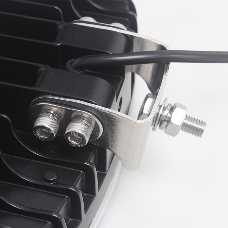 Нов мощен 64W LED ЛЕД Фар Халоген Лампа с Три Функции Неон Neon Ефект 12V - 24V Бяла светлина 6500LM