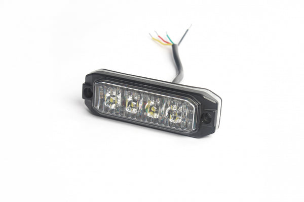 4 LED ЛЕД Жълта Аварийна Лампа Блиц Светлина Мигаща За Пътна Помощ Платформа и др. 12-24V 12W