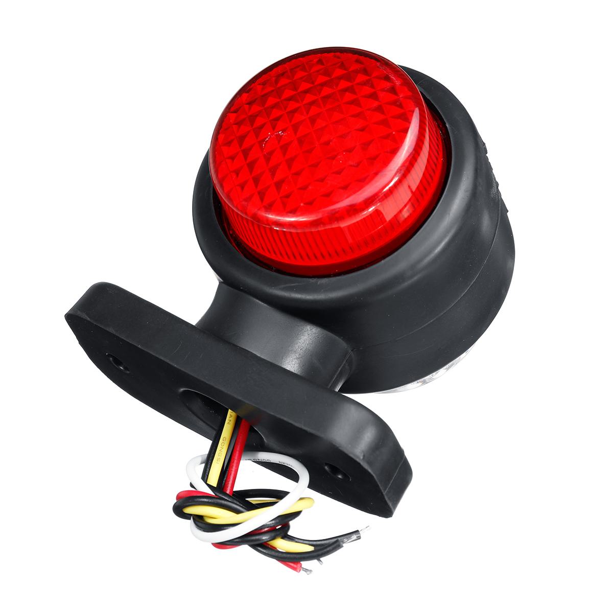 Комплект от 2 броя LED ЛЕД светодиодни габарити токоси рогче рогчета на 12V с три светлини бяла-жълта-червена