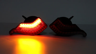 Комплект Безжични Преносими Диодни Лед Led Стопове Wireless Магнит и Вендуза Неон Neon Ефект 12V Иновационен дизайн форма FLYEAGLE за Ремарке Каравана Платформа и др.
