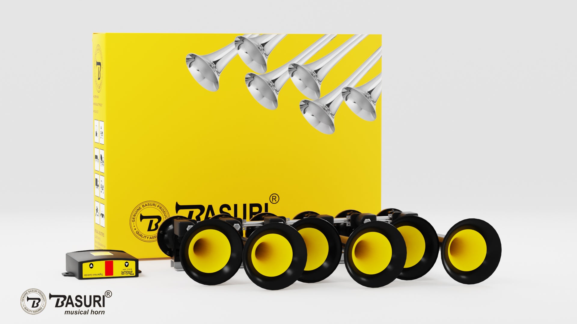 Тромба Музикална Клаксон BABY SHARK  АXEL F и още 18 Мелодии 12V - 24V Супер Мощна +130db за Кола Камион Трактор ТИР Бус Автобус и Др.