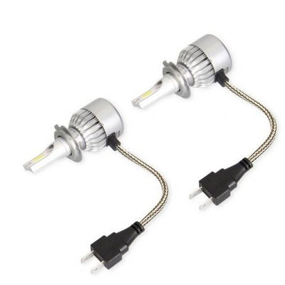 Комплект от 2 броя LED лед диодни крушки за фарове H7 Х7 36w 7600lm 12/24V