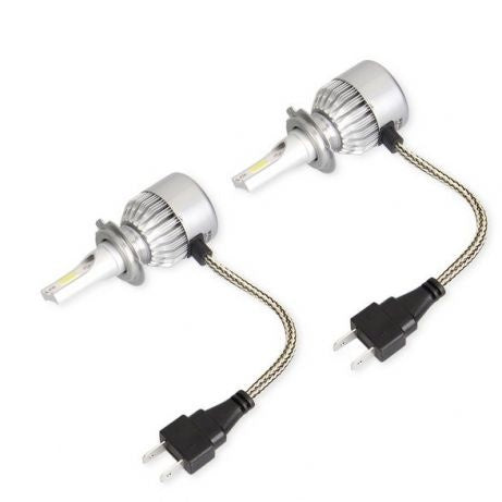 Комплект от 2 броя LED лед диодни крушки за фарове H7 Х7 36w 7600lm 12/24V