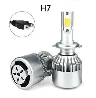 Комплект от 2 броя LED лед диодни крушки за фарове H7 Х7 36w 7600lm 12/24V